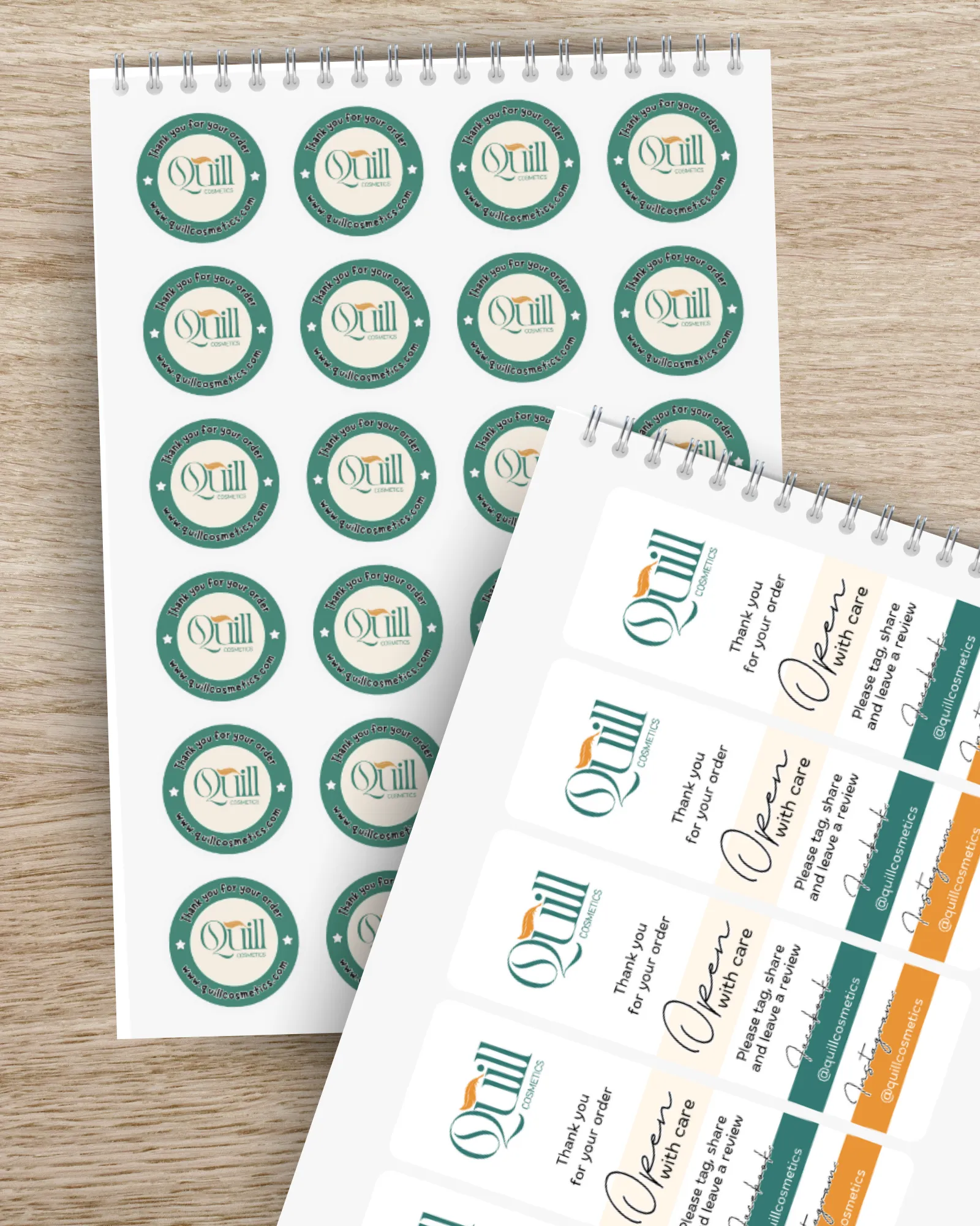 custom business sticker book