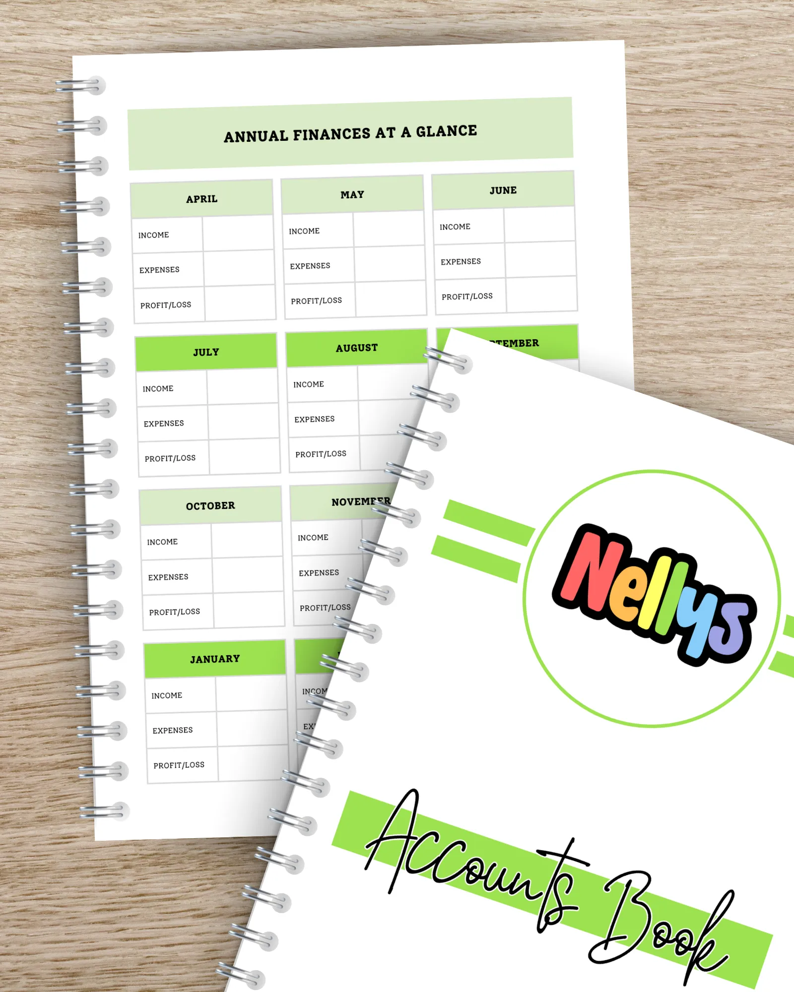 Custom Accounts Book