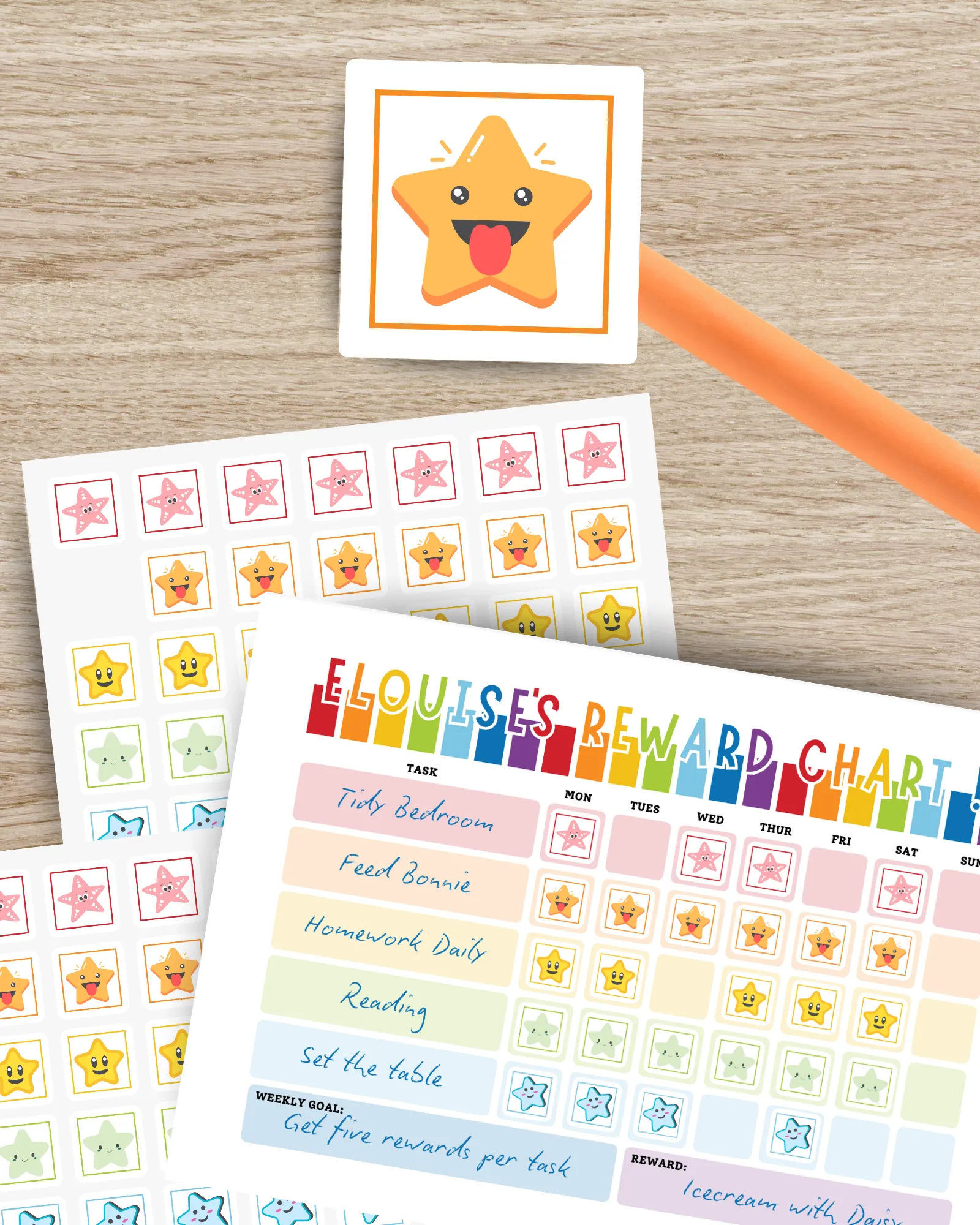 Reward Chart and Stickers