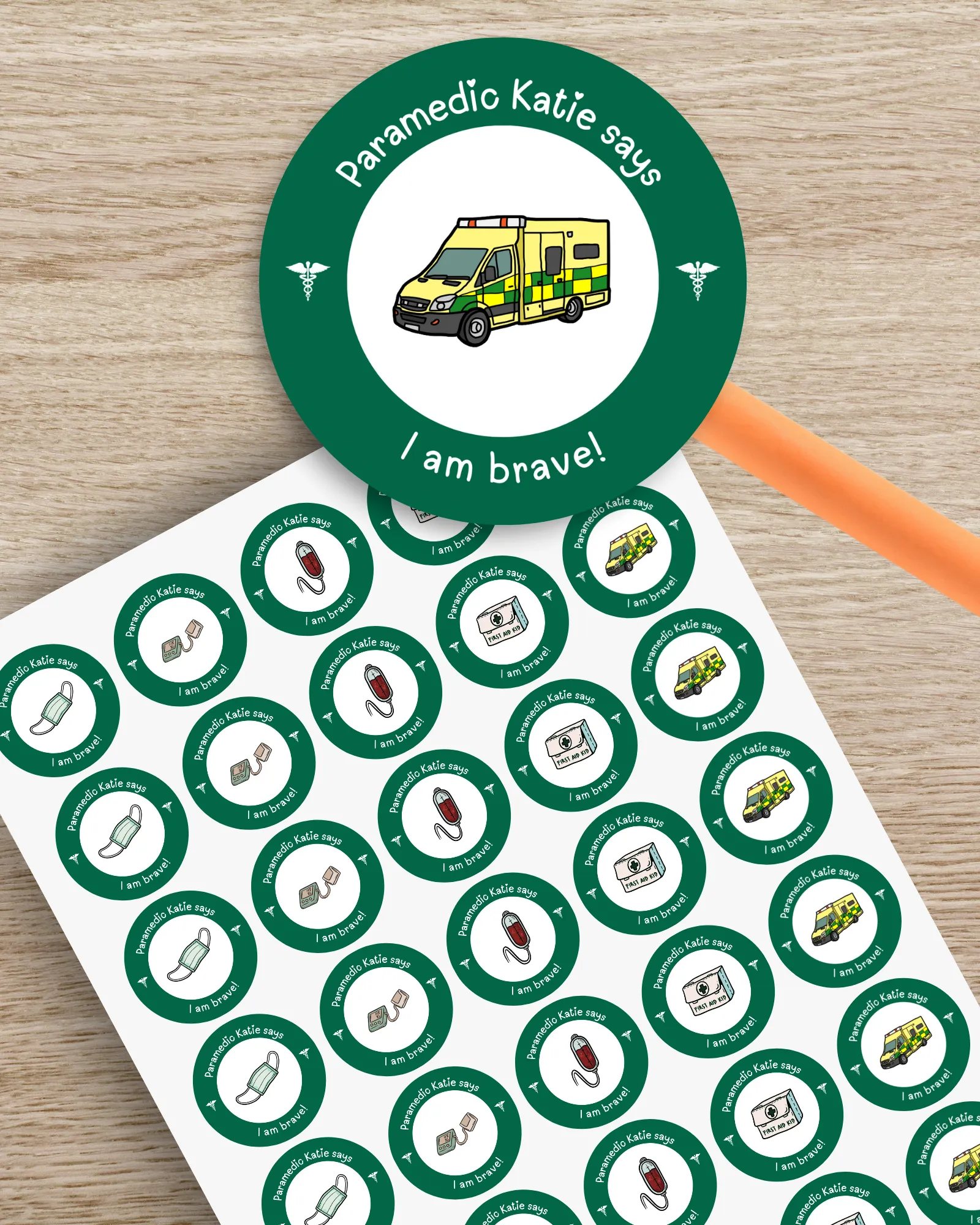 Personalised Paramedic Stickers
