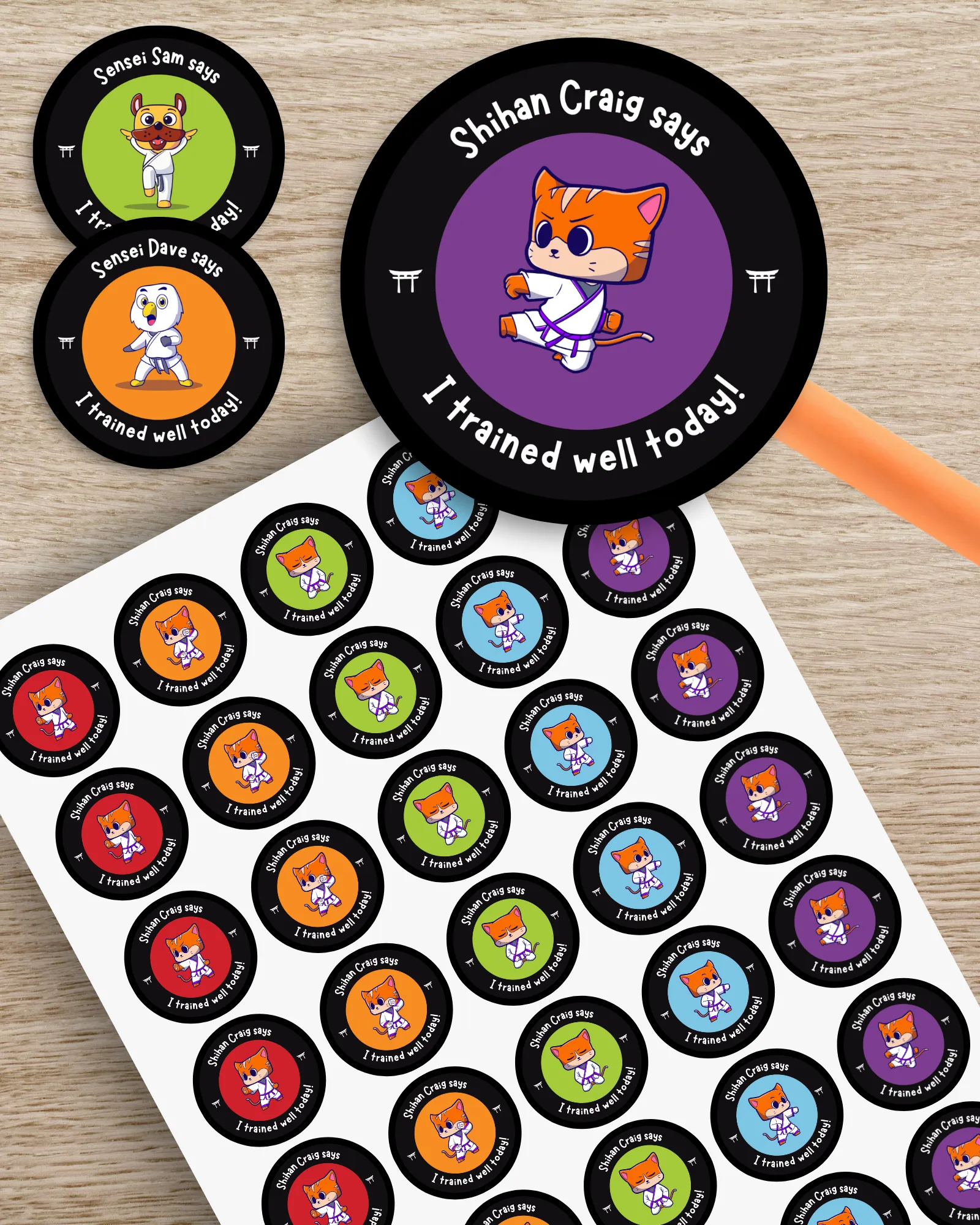 Personalised Martial Arts Stickers