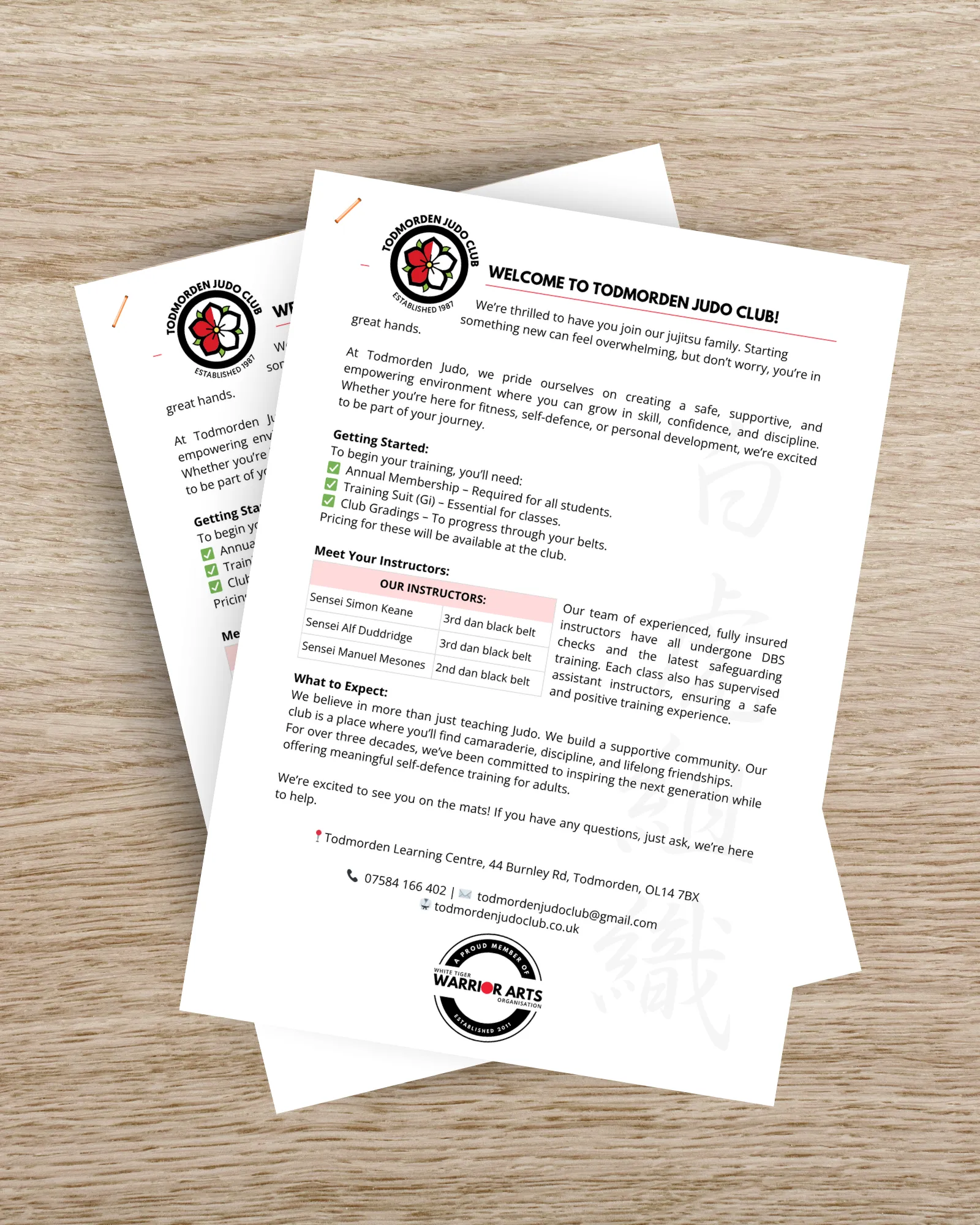 Martial Arts Membership Packs