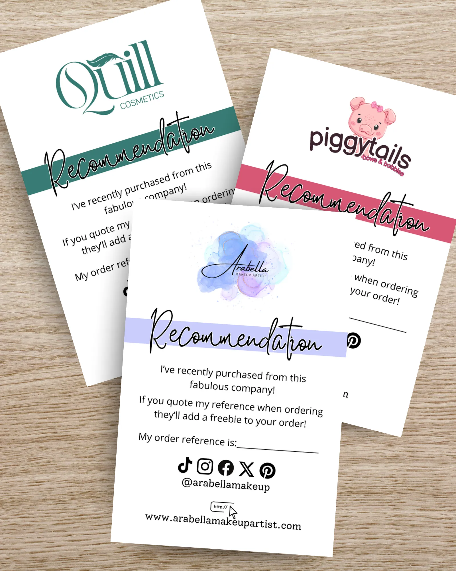 Custom Recommendation Cards