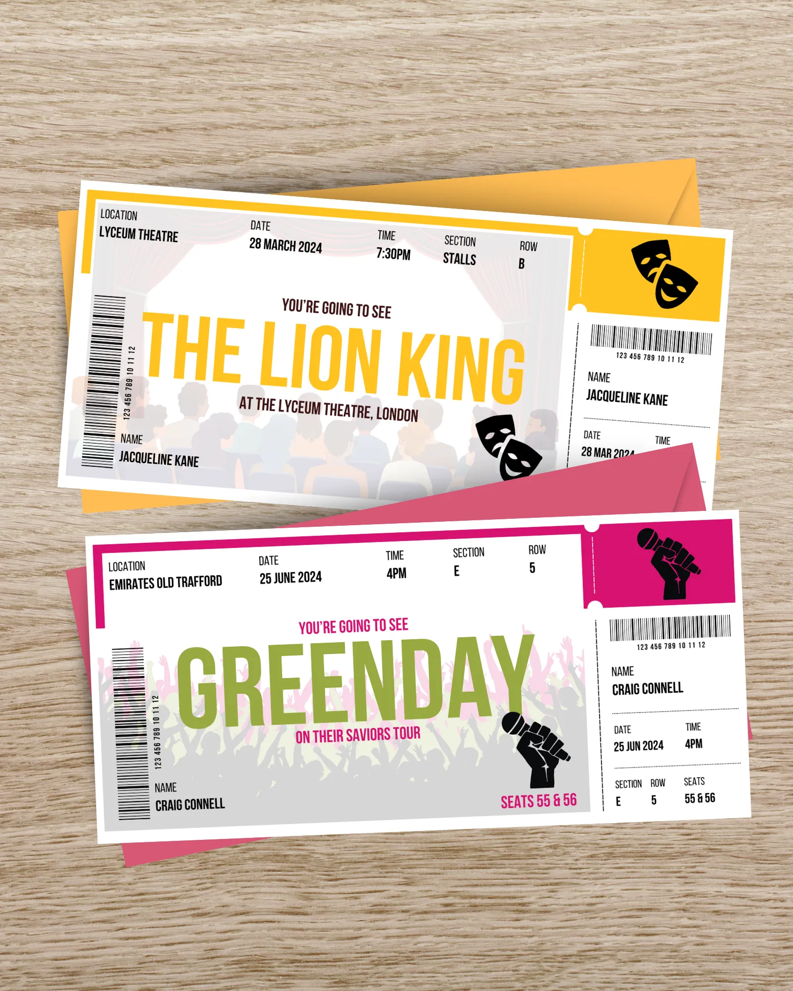 Personalised Event Tickets
