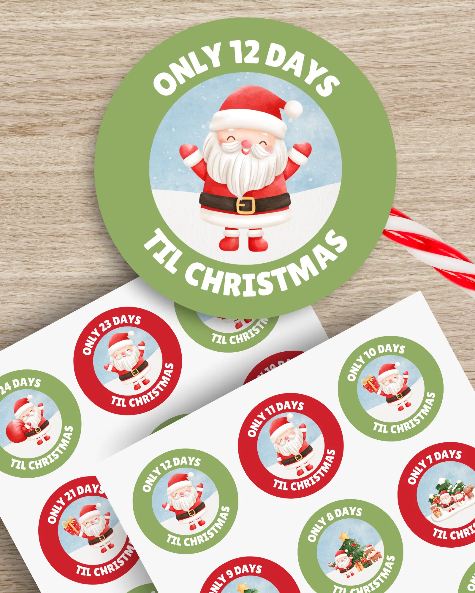 Wearable Advent Calendar Stickers